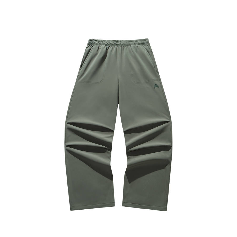 ANTA Casual Pants Women's Seaweed Green 3 Moderate Straight Fit Pants