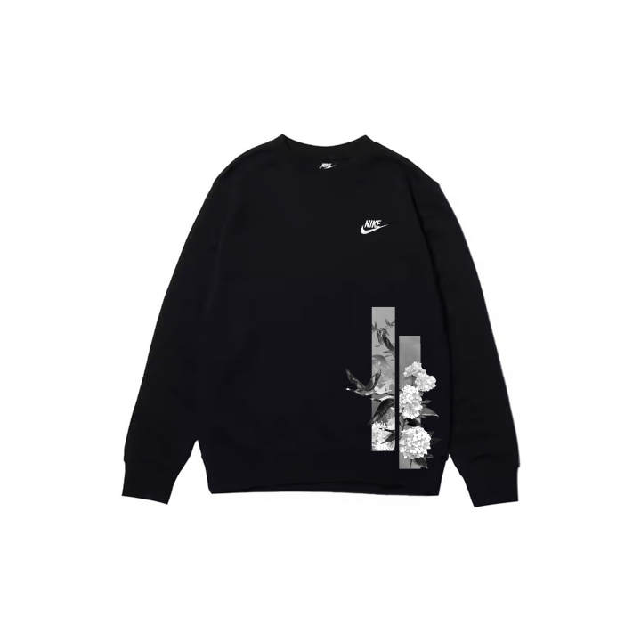 Nike Nike Sweatshirts Men's Black Crew Neck Moderate Regular