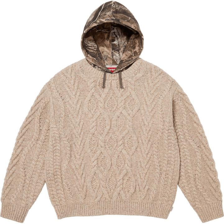 Supreme Supreme FW25 WEEK8 Cable Hooded Sweater Unisex