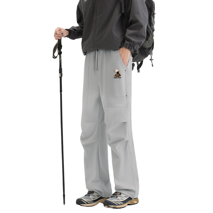 Tonlion Casual Pants Men's Moderate Parachute Pants