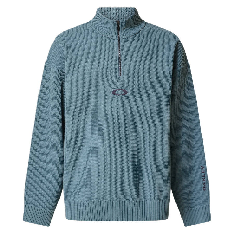 Oakley Sweaters Men's Vintage Denim Blue Stand Collar Moderate