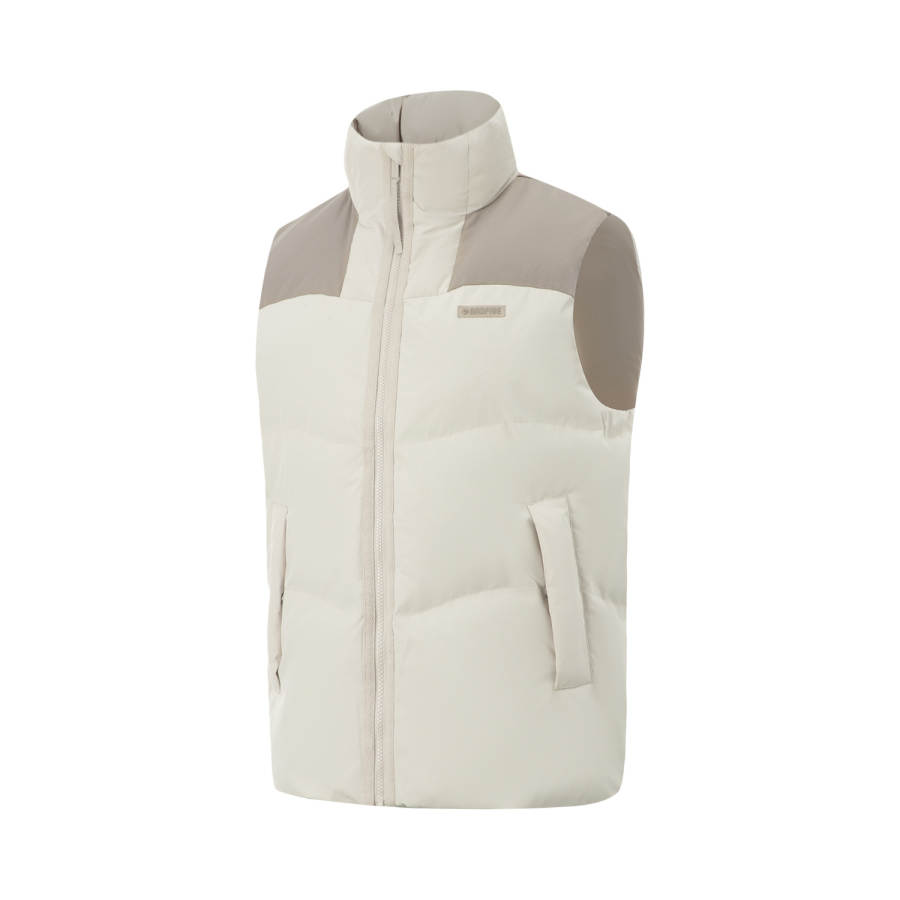 Li-Ning Li Ning Down Vests Men's Gravel White Gray Stand Collar Moderate Other