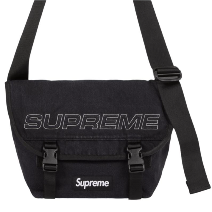 Supreme Supreme Nylon Denim Messenger Bag Crossbody Bag Regular Unisex Black