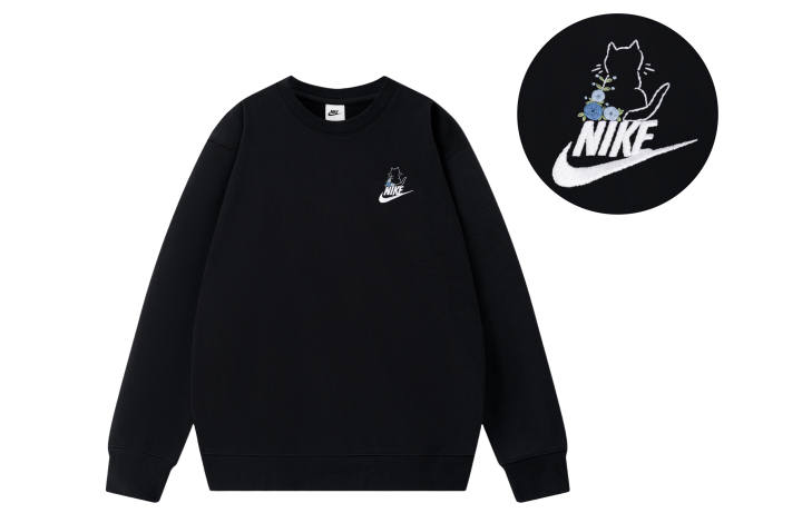 Nike Nike Sweatshirts Unisex Black Crew Neck Moderate Regular