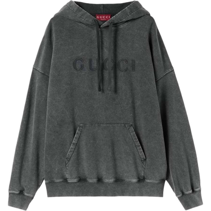 GUCCI GUCCI Vintage Effect Drawstring Hoodie