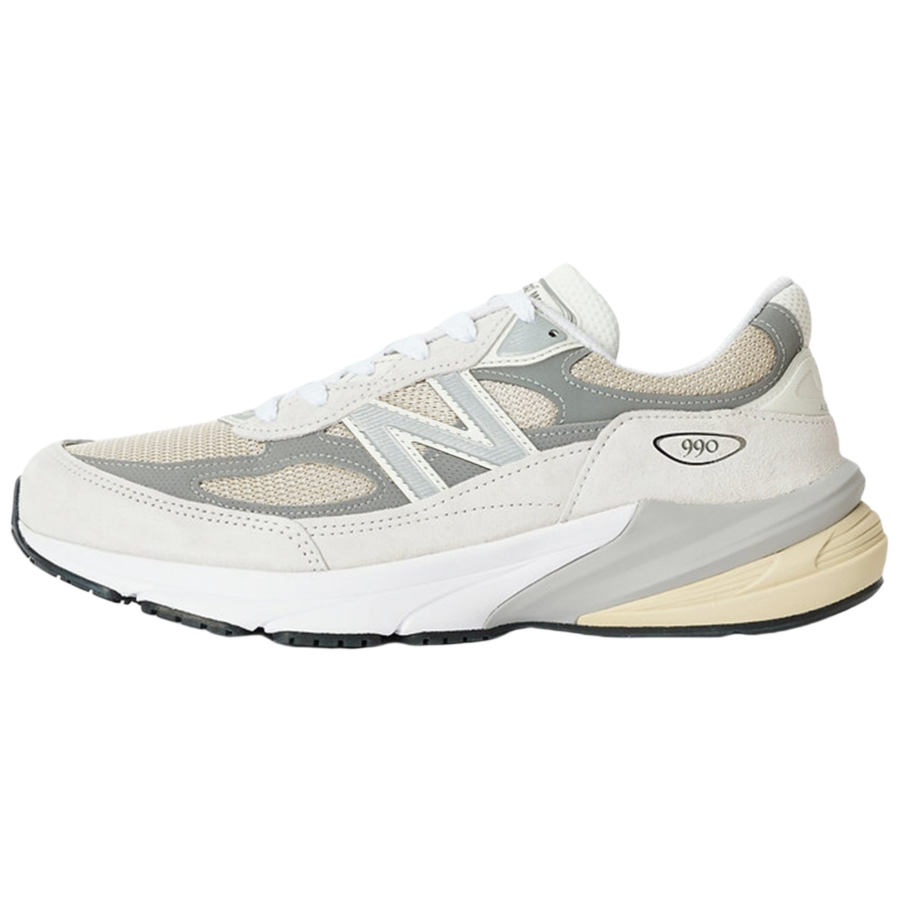 New Balance New Balance NB 990 V6 Abrasion Resistant Low top Casual Running Shoes Unisex White Gray