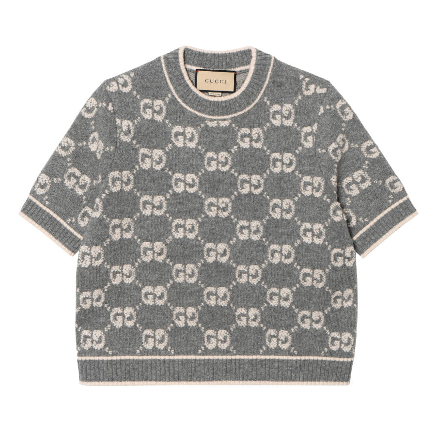 GUCCI 【Runway】GG Damier-jacquard wool jumper