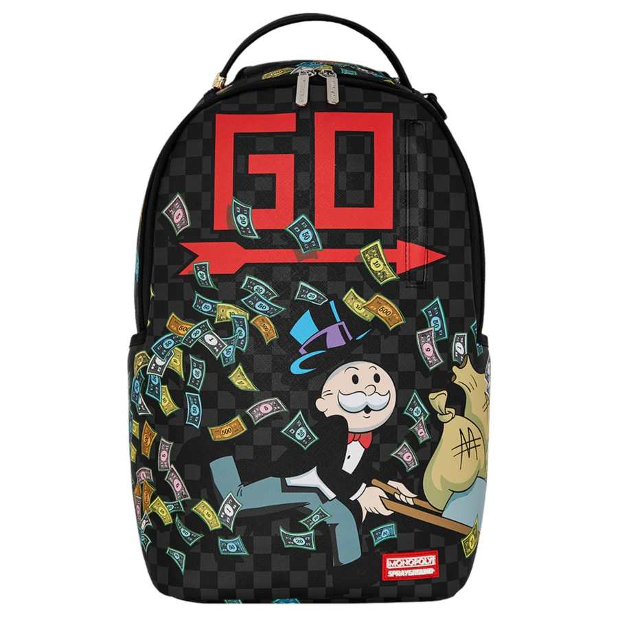 SPRAYGROUND SPRAYGROUND Monopoly Collaboration Artificial Leather Backpack Unisex Black