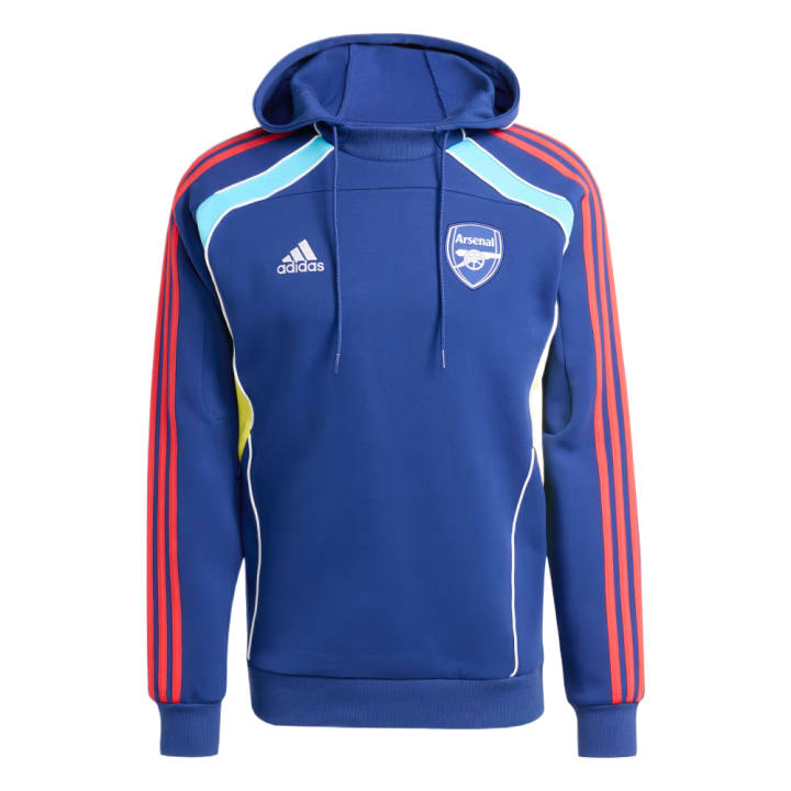 Adidas Adidas logo-embroidered panelled hoodie