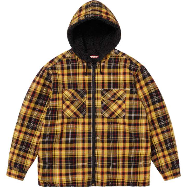 Supreme Supreme FW25 WEEK10 Lined Zip Up Hooded Flannel Shirt Unisex