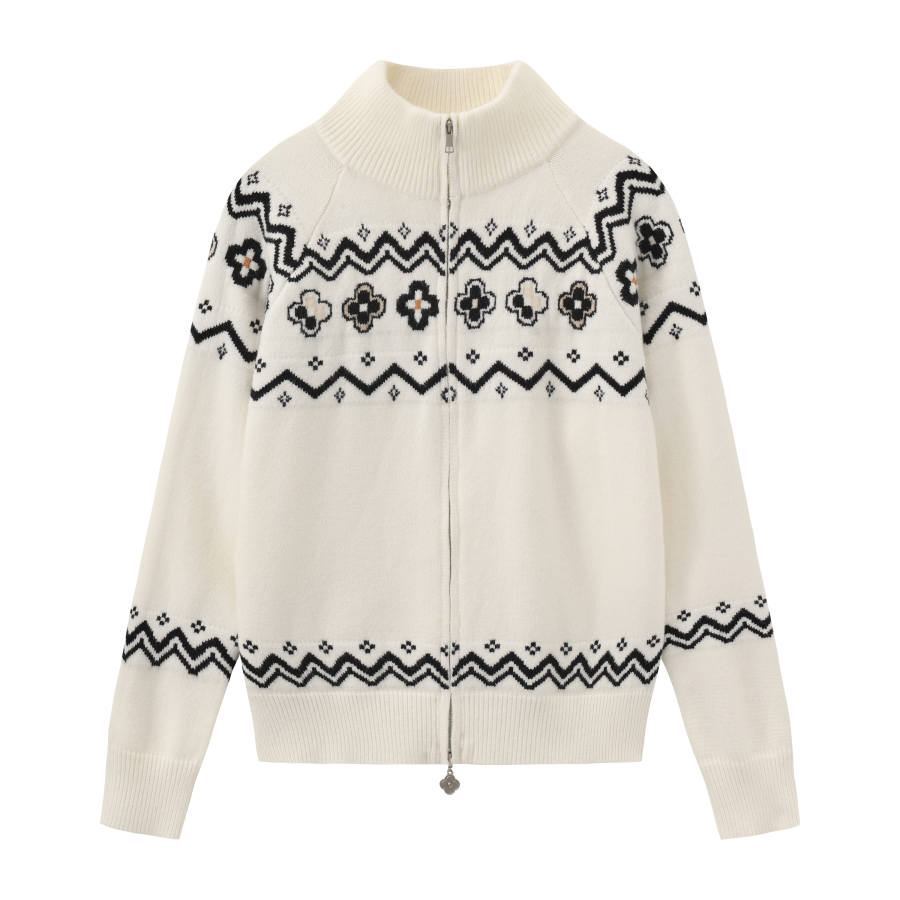COLDSTONE COLDSTONE Sweaters Unisex Ecru Stand Collar Moderate Other