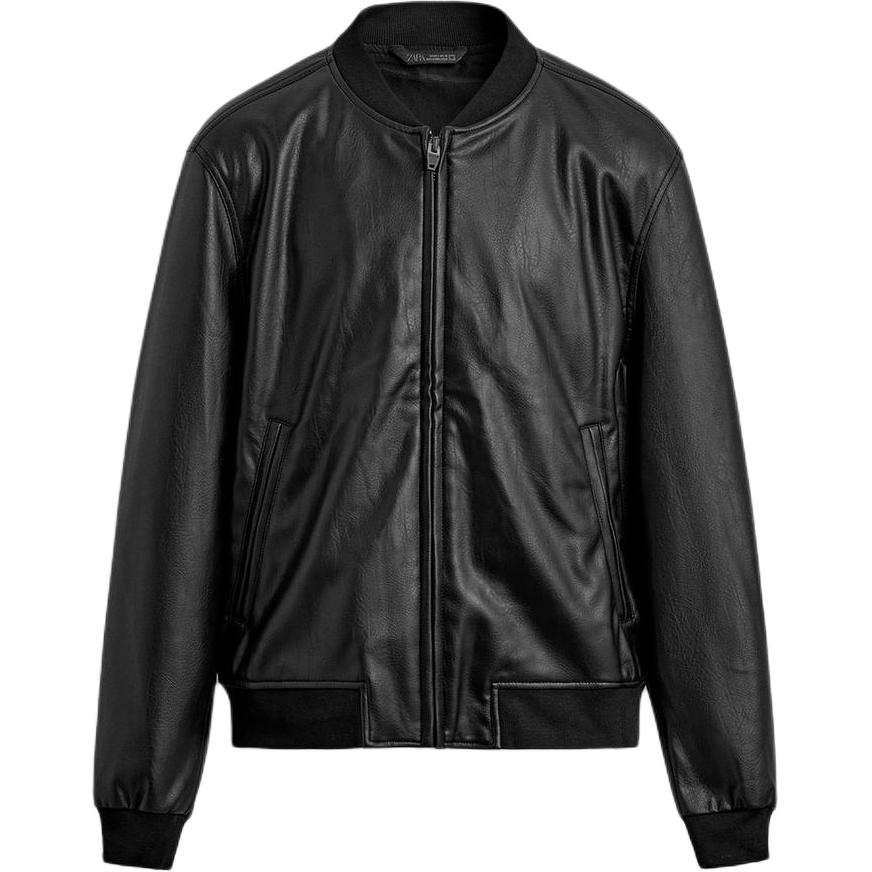 ZARA ZARA Jackets Men's Black Baseball Collar Moderate