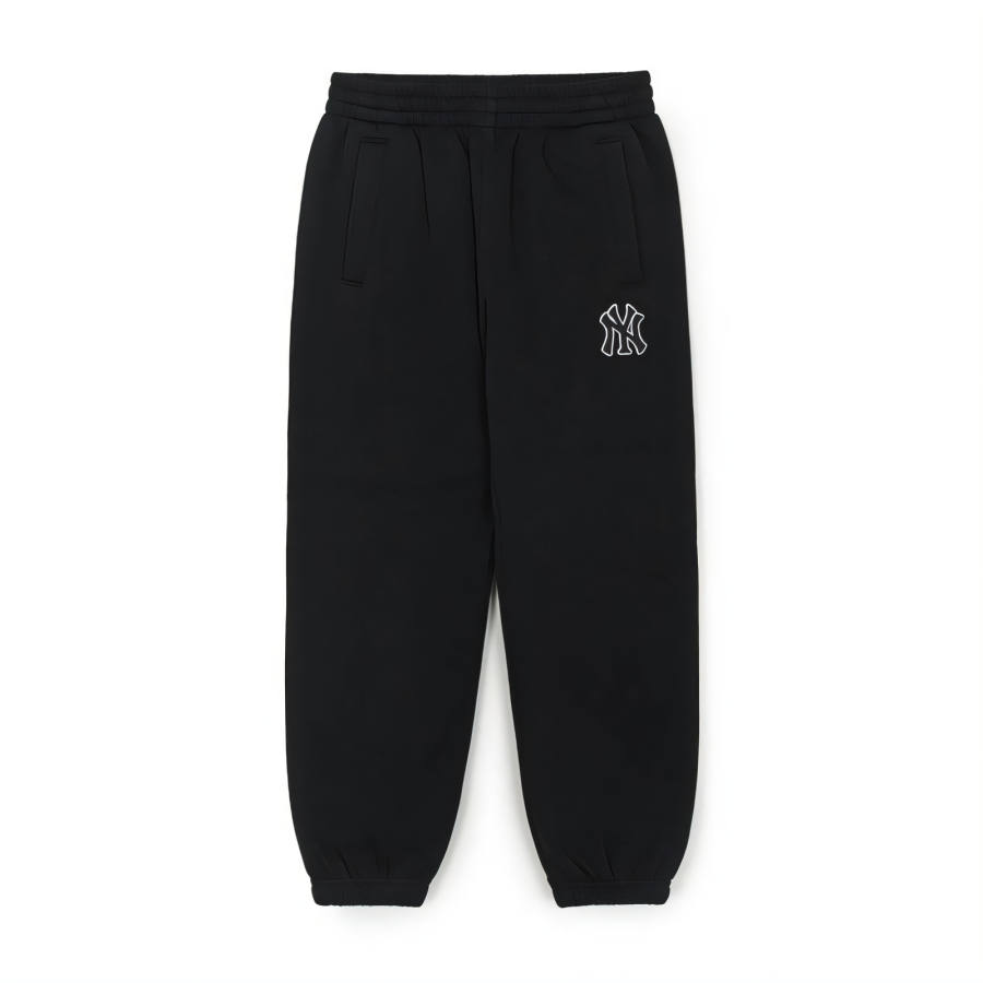 MLB KIDS Knitted Sweatpants FW/AW25 Solid Color Fleece Lined Pants Kids'