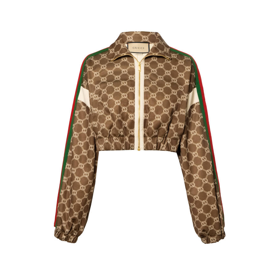 GUCCI Cropped Coat Women's Khaki