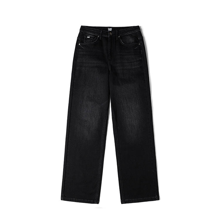 Lee Jeans Women's Black Gray Color Thickened Straight Fit Pants