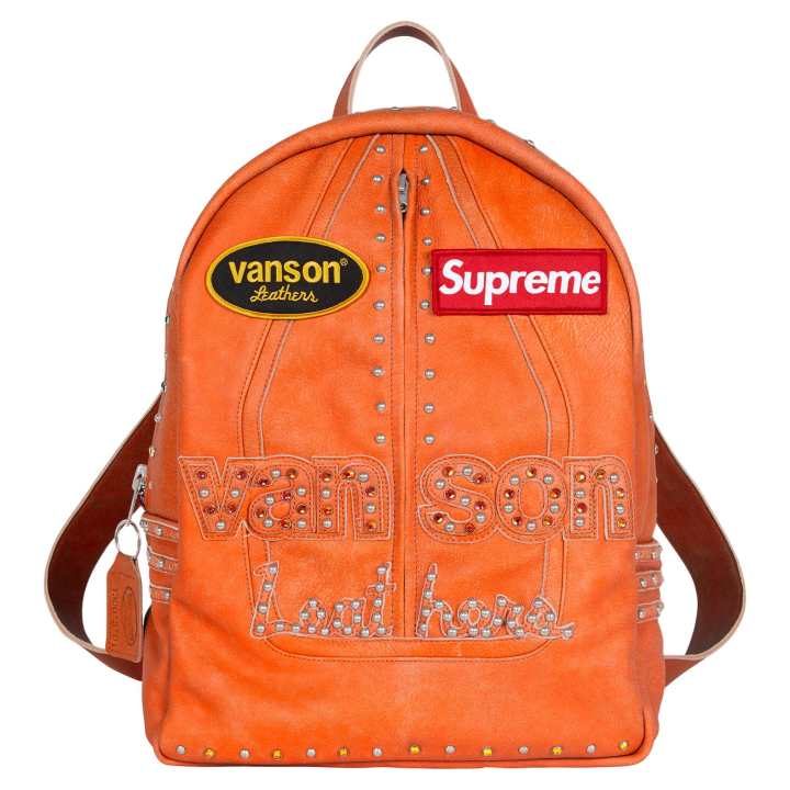 Supreme Supreme Cow Leather Backpack Regular Unisex Orange