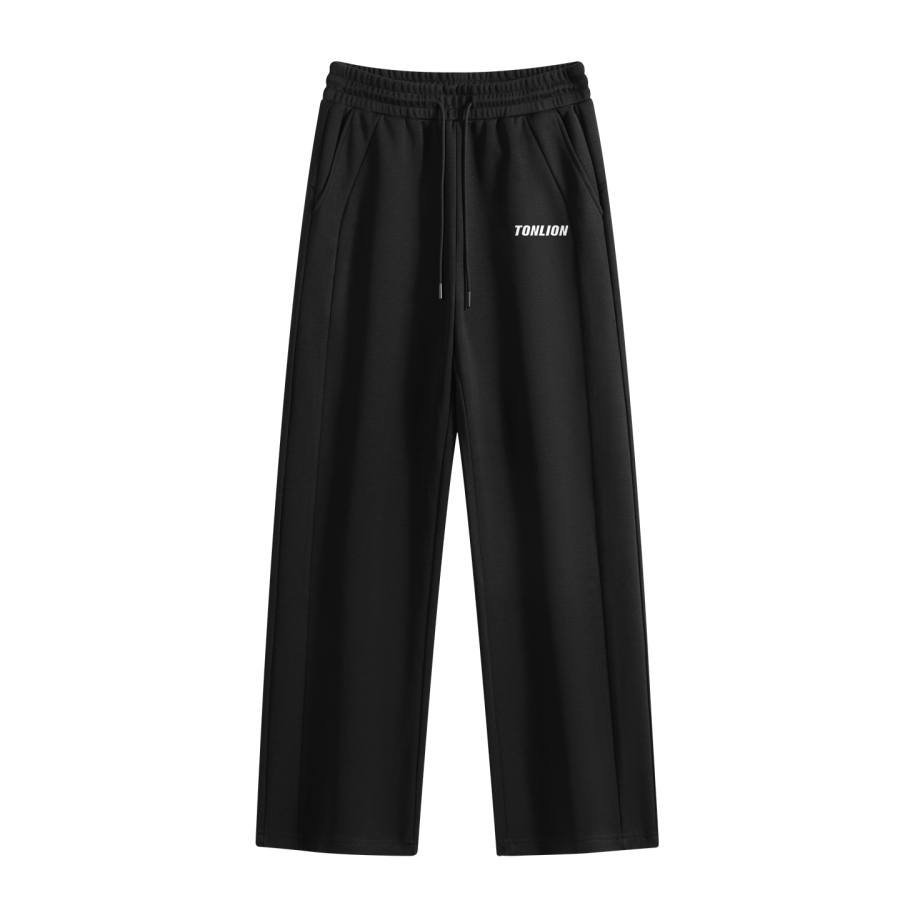 Tonlion Casual Pants Unisex Moderate Straight Fit Pants