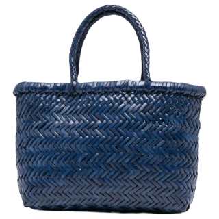 Dragon Diffusion Leather Tote Bag, Shopping Bag, Handbag Mini Women's Blue