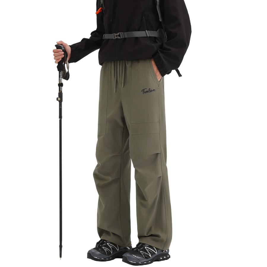 Tonlion Casual Pants Men's Moderate Parachute Pants