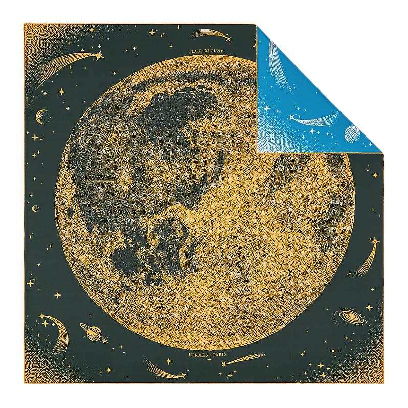 HERMES HERMES Scarves Unisex Moonlight