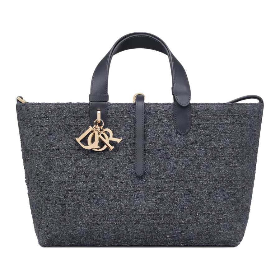 DIOR Toujours Cotton Handbag Medium Women's Gray