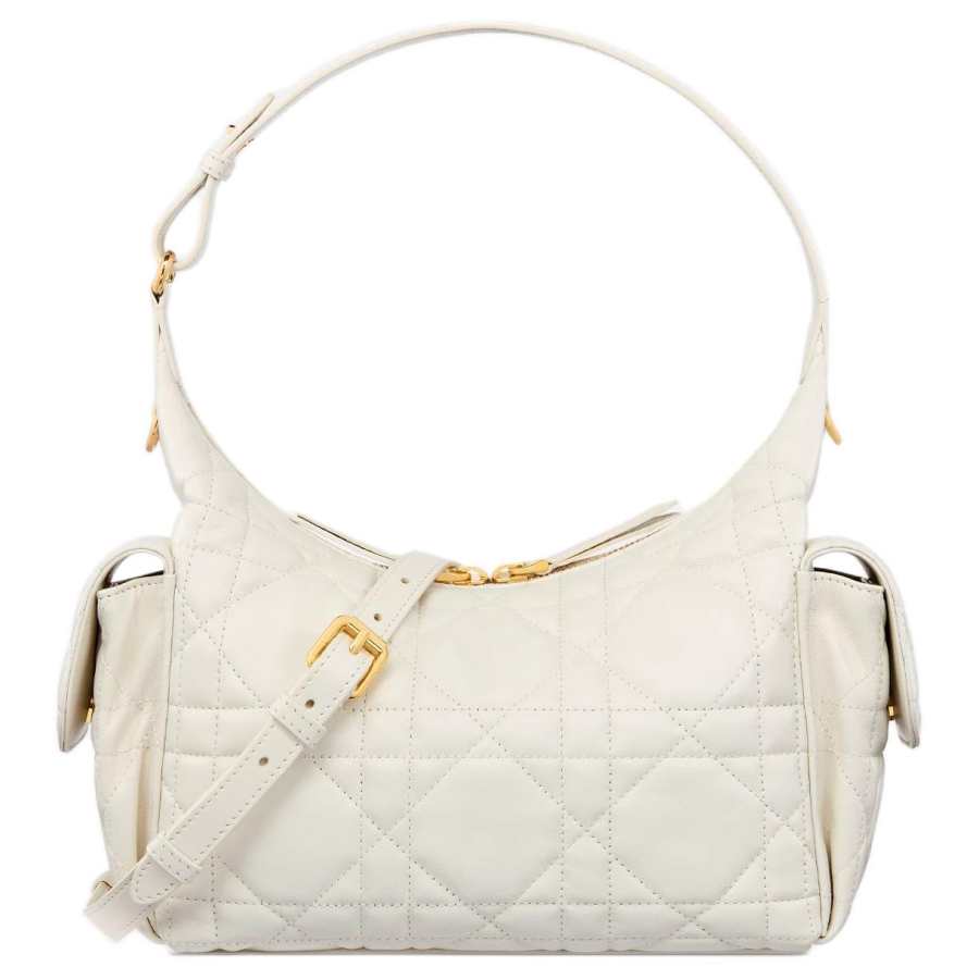 DIOR FW25 D Dream Lambskin Shoulder Bag Medium Women's White