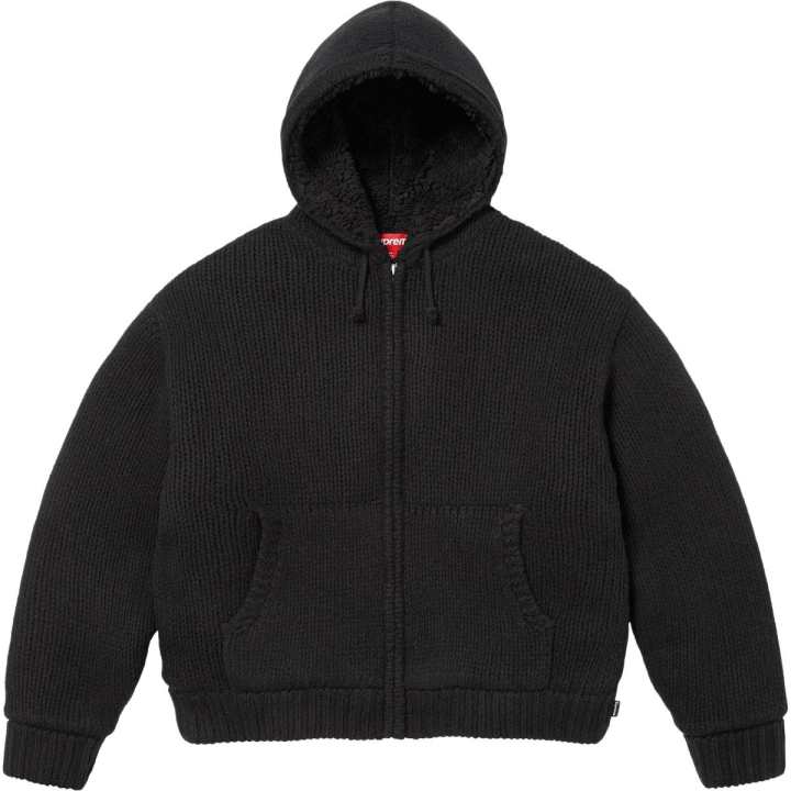 Supreme Supreme FW25 WEEK18 Faux Shearling Lined Zip Up Hooded Sweater Unisex