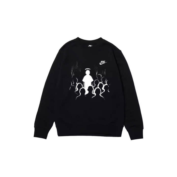 Nike Nike Sweatshirts Men's Black Crew Neck Moderate Regular