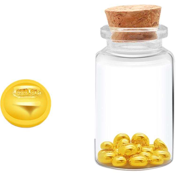 Zuo Xi Youfu Gold Solid Bean Solid Gold 999 Investment Small Gold Bean Unisex