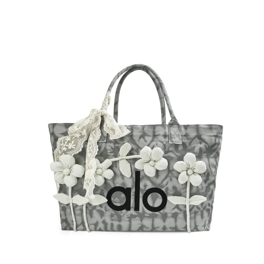 Alo Yoga Cotton Tote Handbag Large Women's Flower Language Season