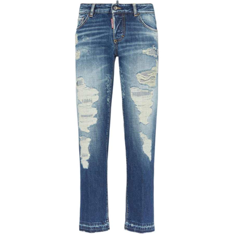 DSQUARED 2 Dsquared2 Medium Fade Wash Jenna Distressed Jeans