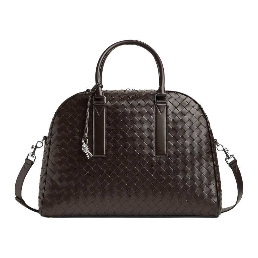 Bottega Veneta Intrecciato Cow Leather One Shoulder Handbag Men's Chocolate Brown