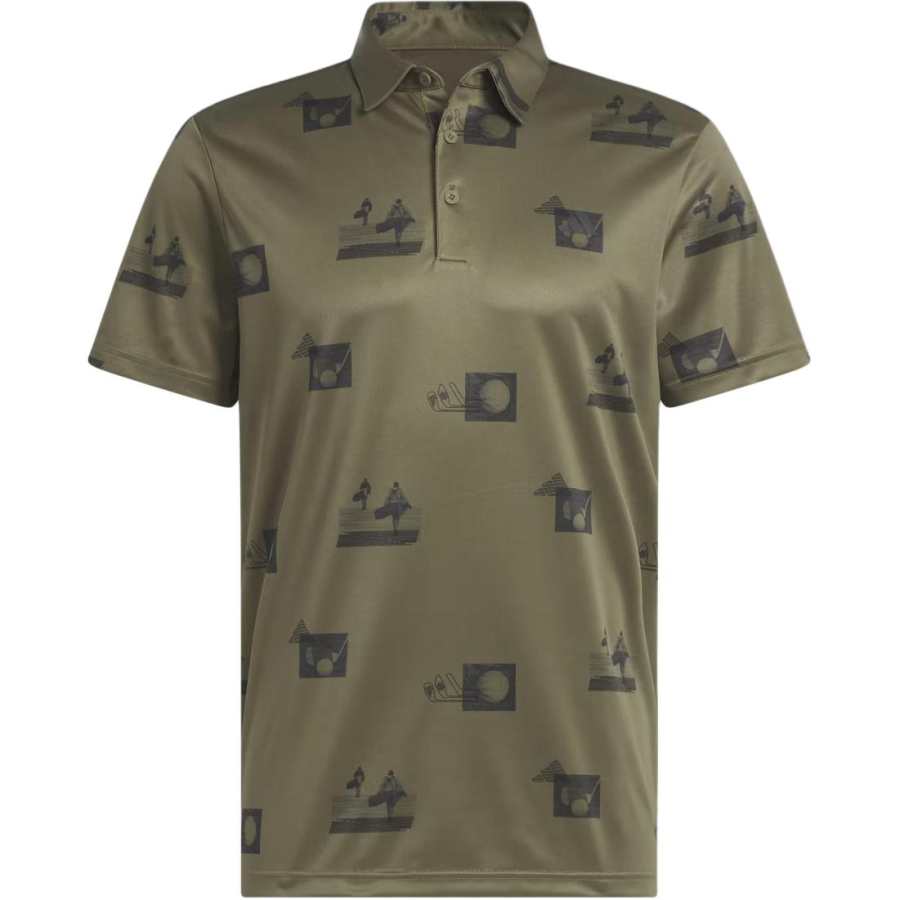 Adidas Adidas Clothing Polo Shirts Men's Olive Green Polo Collar Moderate