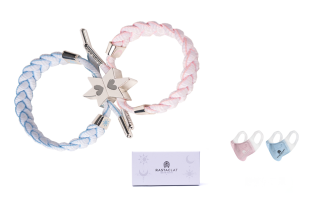Rastaclat Polyester Bracelets Unisex Blue Pink Colorway