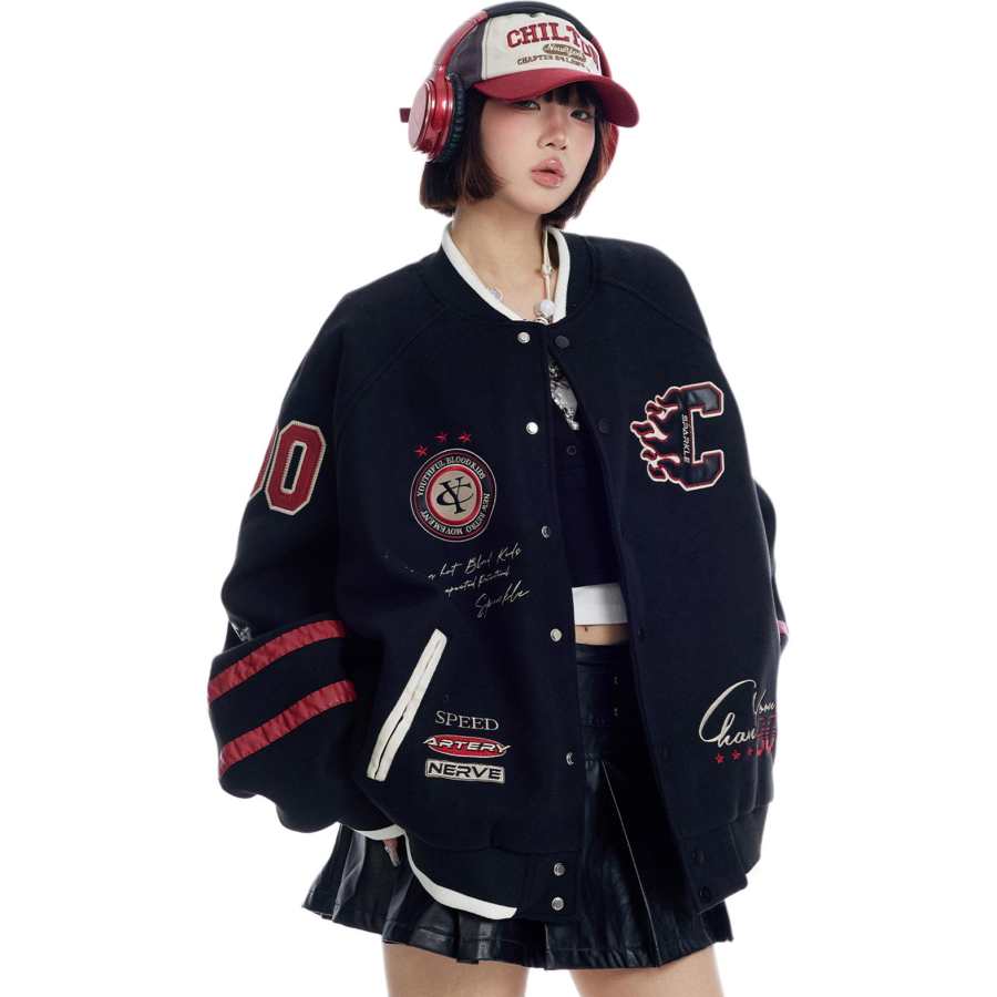 NEVER RULE NEVER RULE Baseball Jacket Unisex