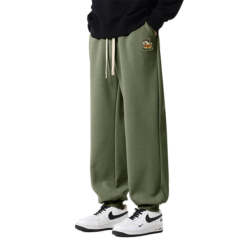 Tonlion Casual Pants Unisex Moderate Cuffed Pants