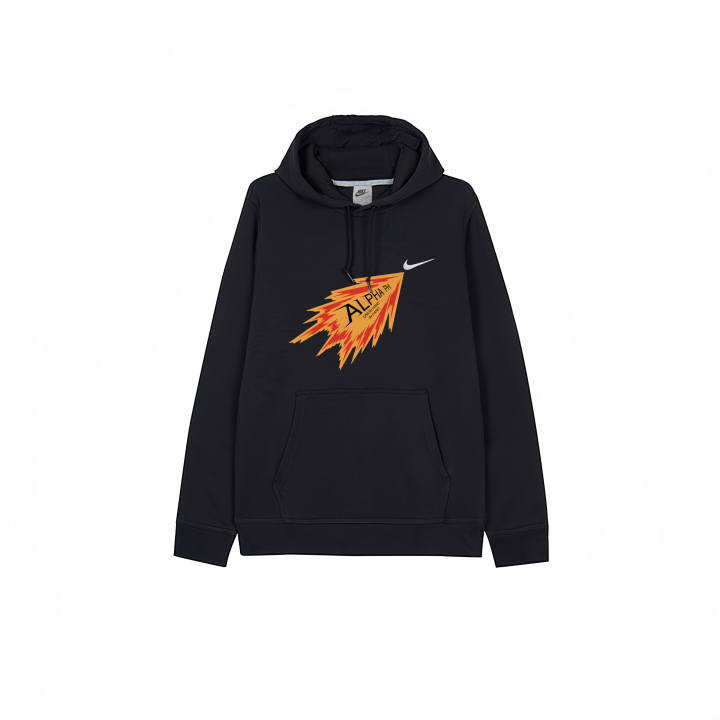 Nike Nike Swoosh Sweatshirts Men's Black Hooded Thickened Other