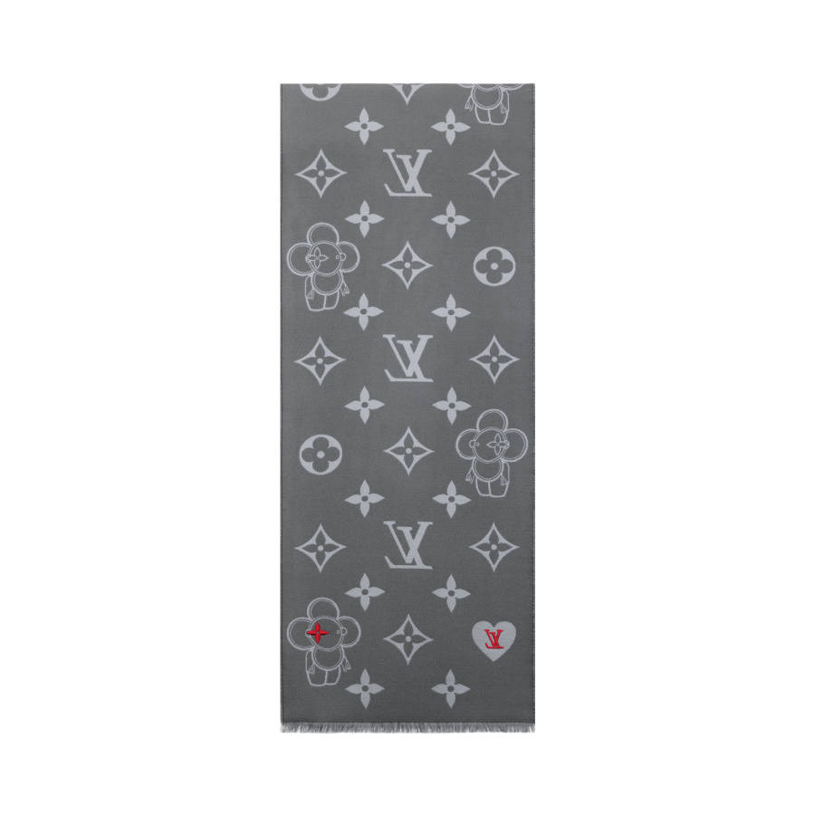 LOUIS VUITTON LOUIS VUITTON Knit Scarves Unisex Gray