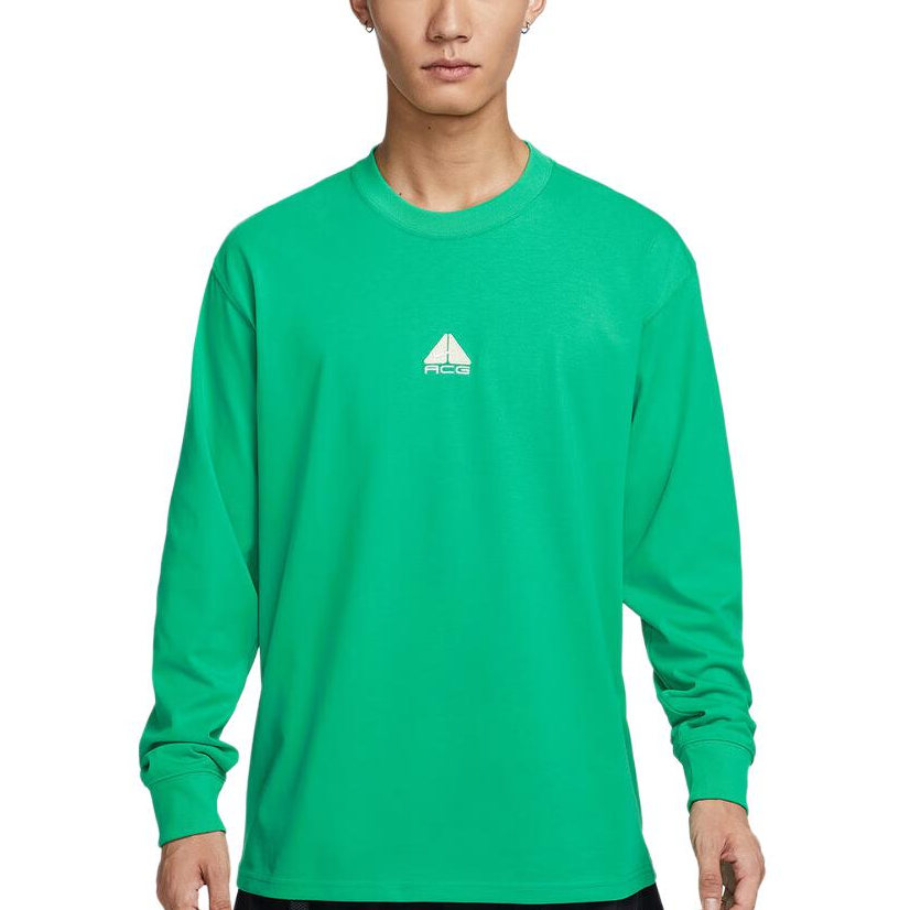 Nike Nike T Shirts Men's Green Crew Neck Moderate Straight Fit
