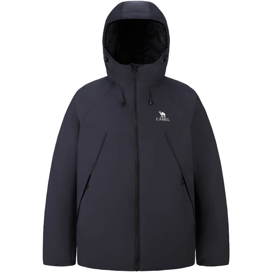 CAMEL Windproof Hooded Anti Static Water Repellent Thermal Puffer Jacket Unisex