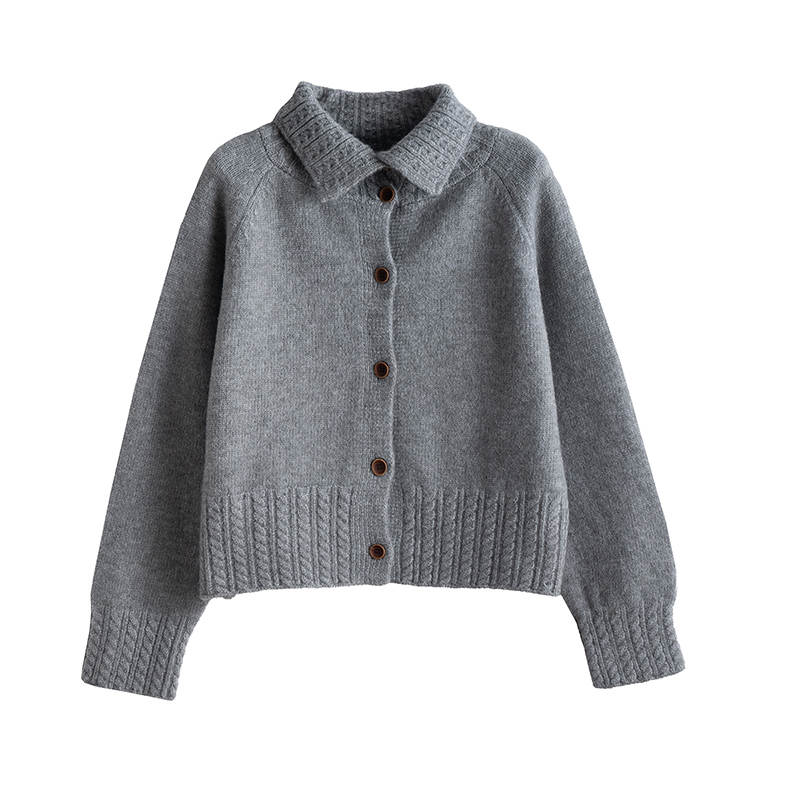 Tonlion Knitwear Women's Medium Heather Gray Turtleneck Moderate