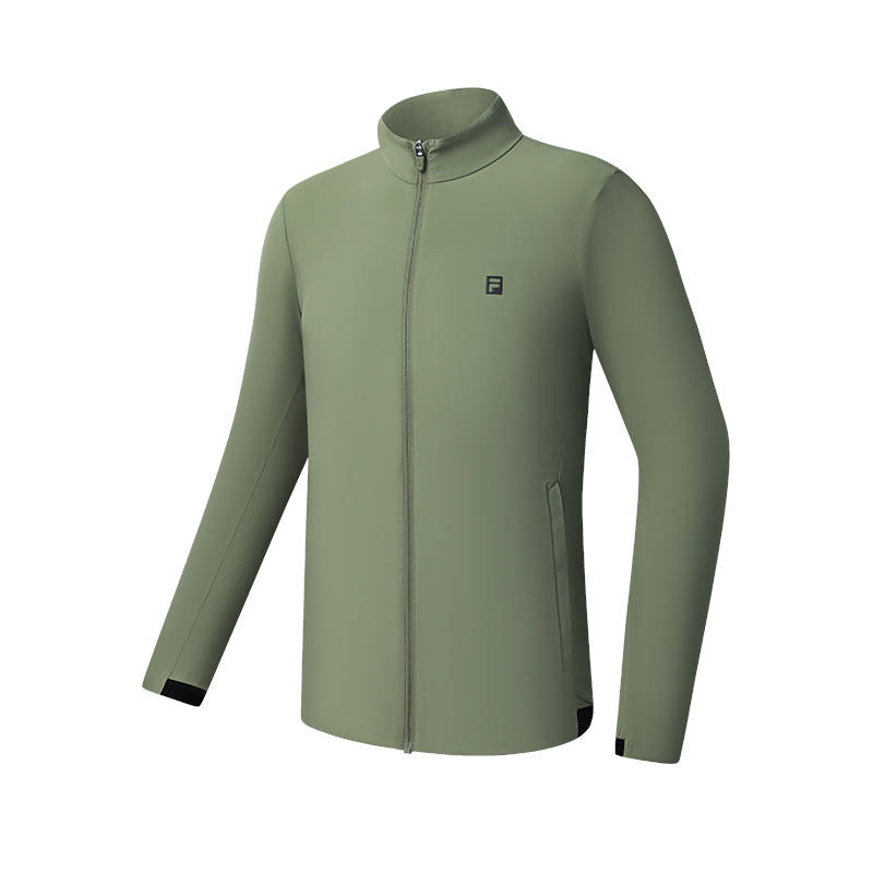 FILA Golf Jackets Men's Bamboo And Pine Green Stand Collar Moderate Other