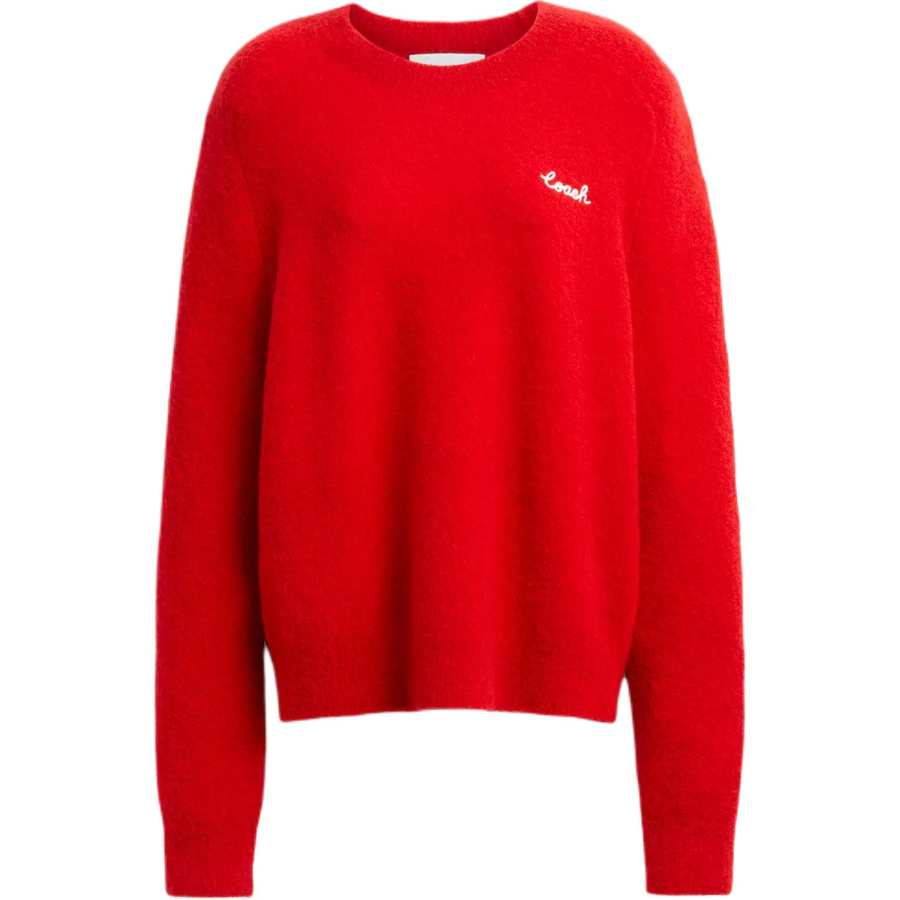 COACH COACH Sweaters Women's Red Crew Neck Moderate Other