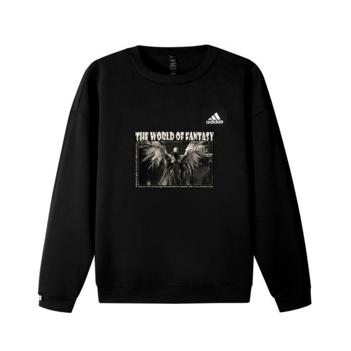 Adidas Adidas LABEL Sweatshirts Unisex Black Crew Neck Moderate Regular