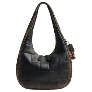 Coachtopia Cow Leather Shoulder Bag Large Women's Umber