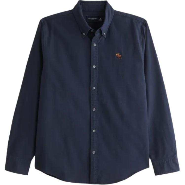 Abercrombie&Fitch Shirts Unisex Navy Blue Lapel Moderate