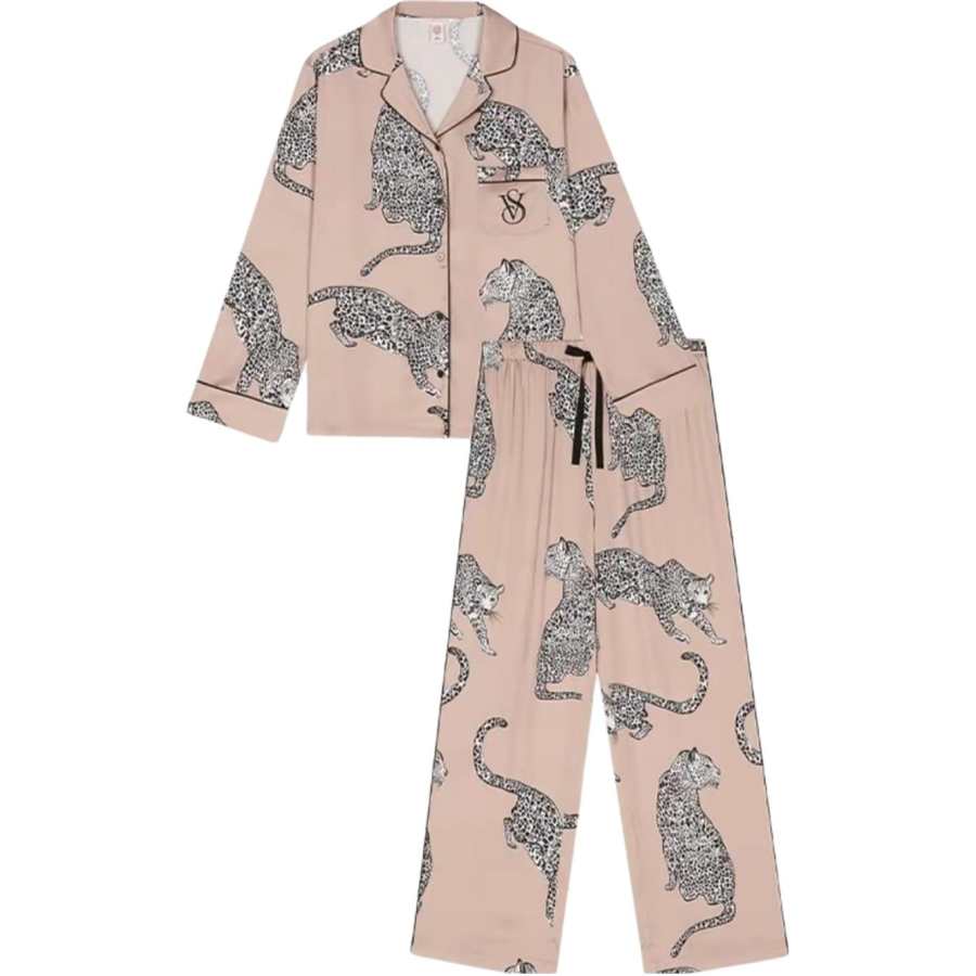 Victoria's Secret Pajama Set Lightweight Smooth And Sleek Shiny Satin Women's