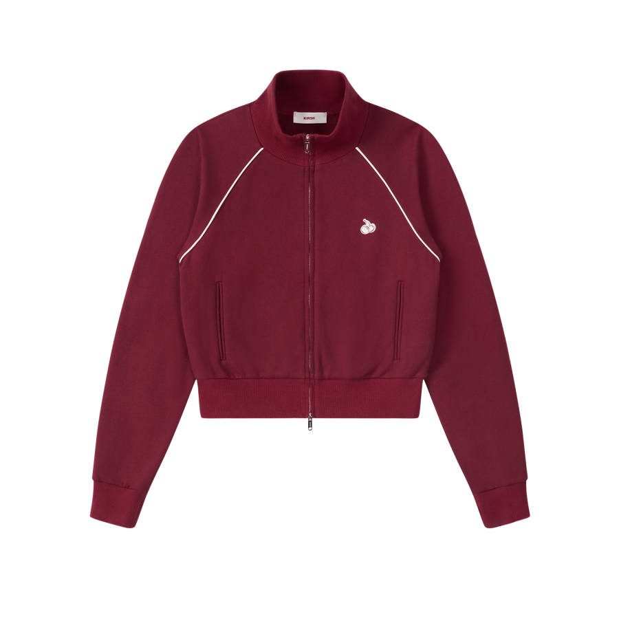 Kirsh Sweatshirts Women's Red Stand Collar Moderate Regular