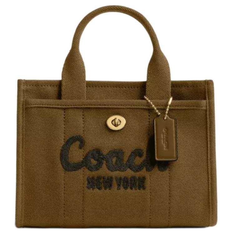 COACH Cargo Fabric One Shoulder Handbag Small Women's Olive