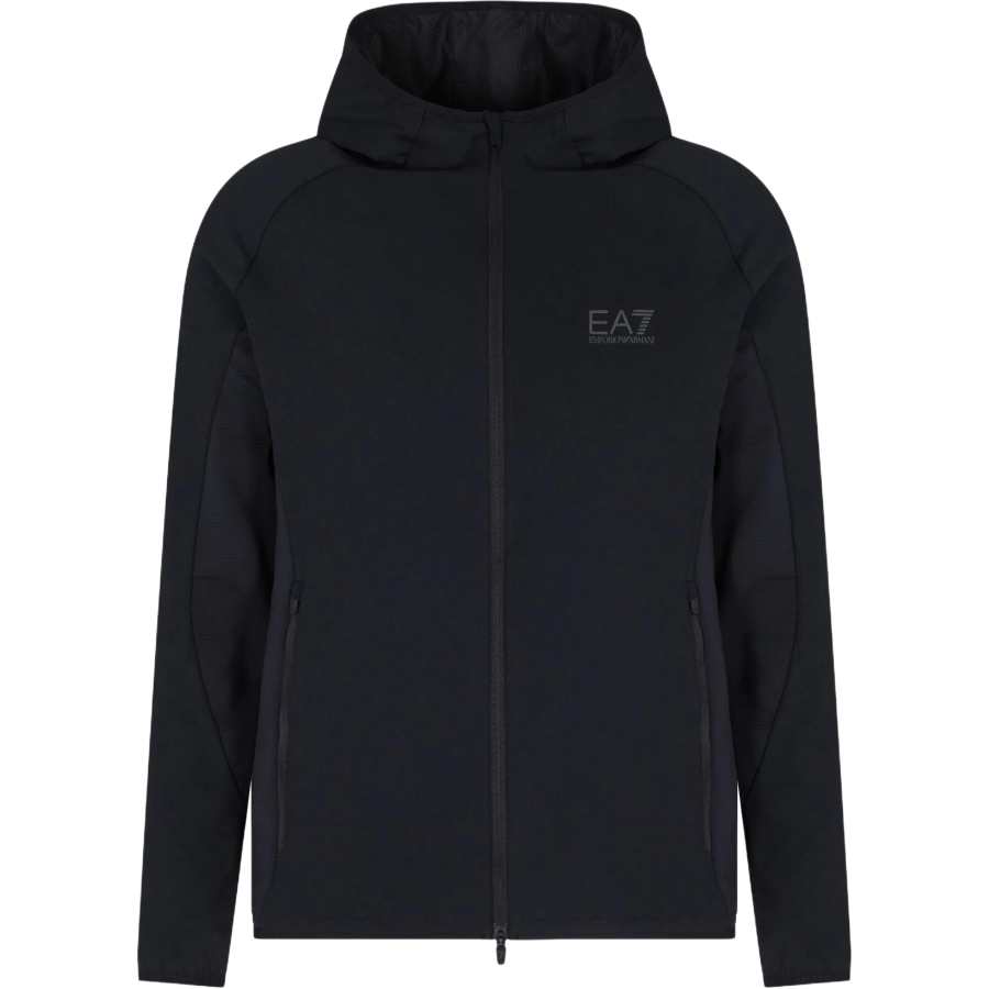 Emporio Armani logo-print zip-up hoodie